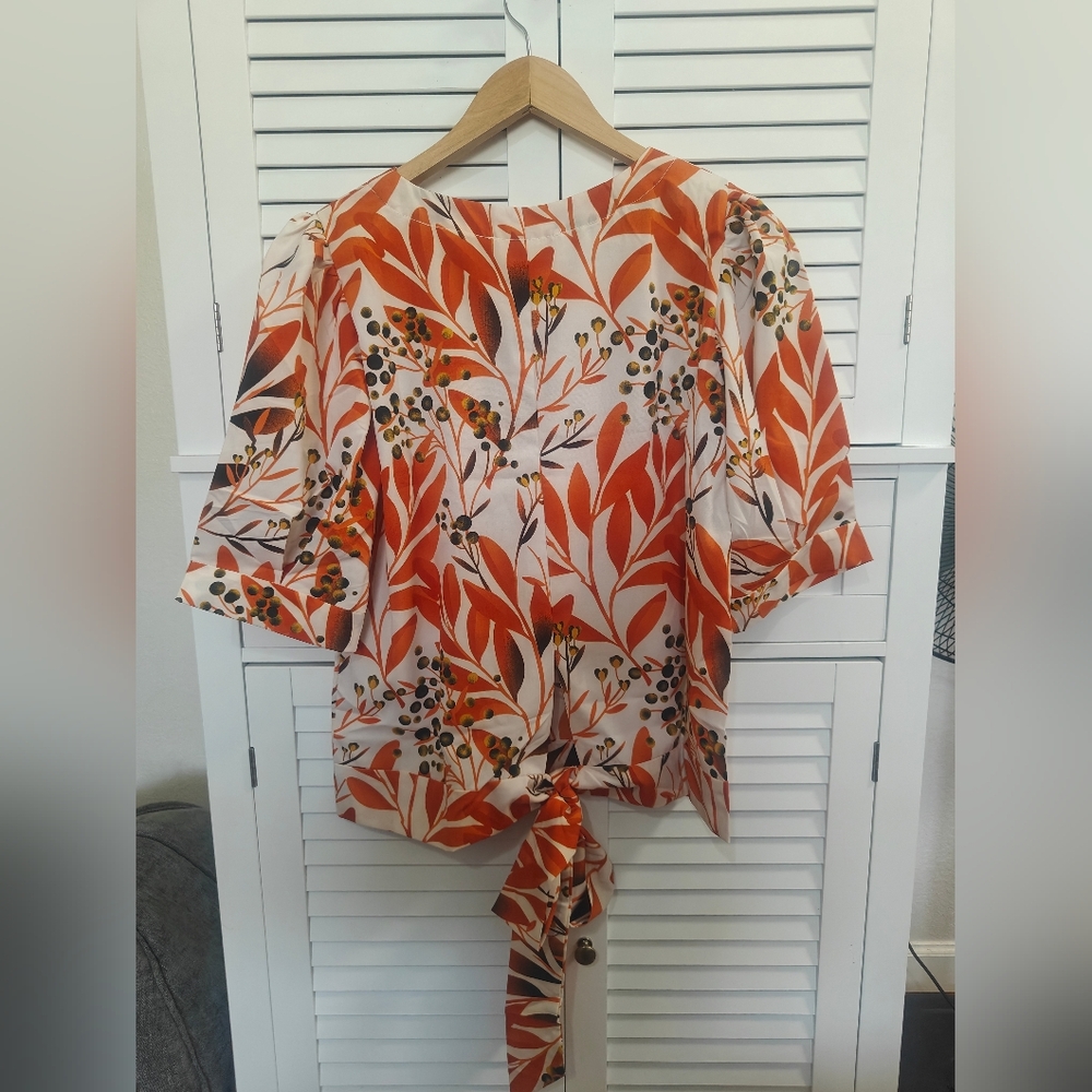 Floral Orange Women's Top